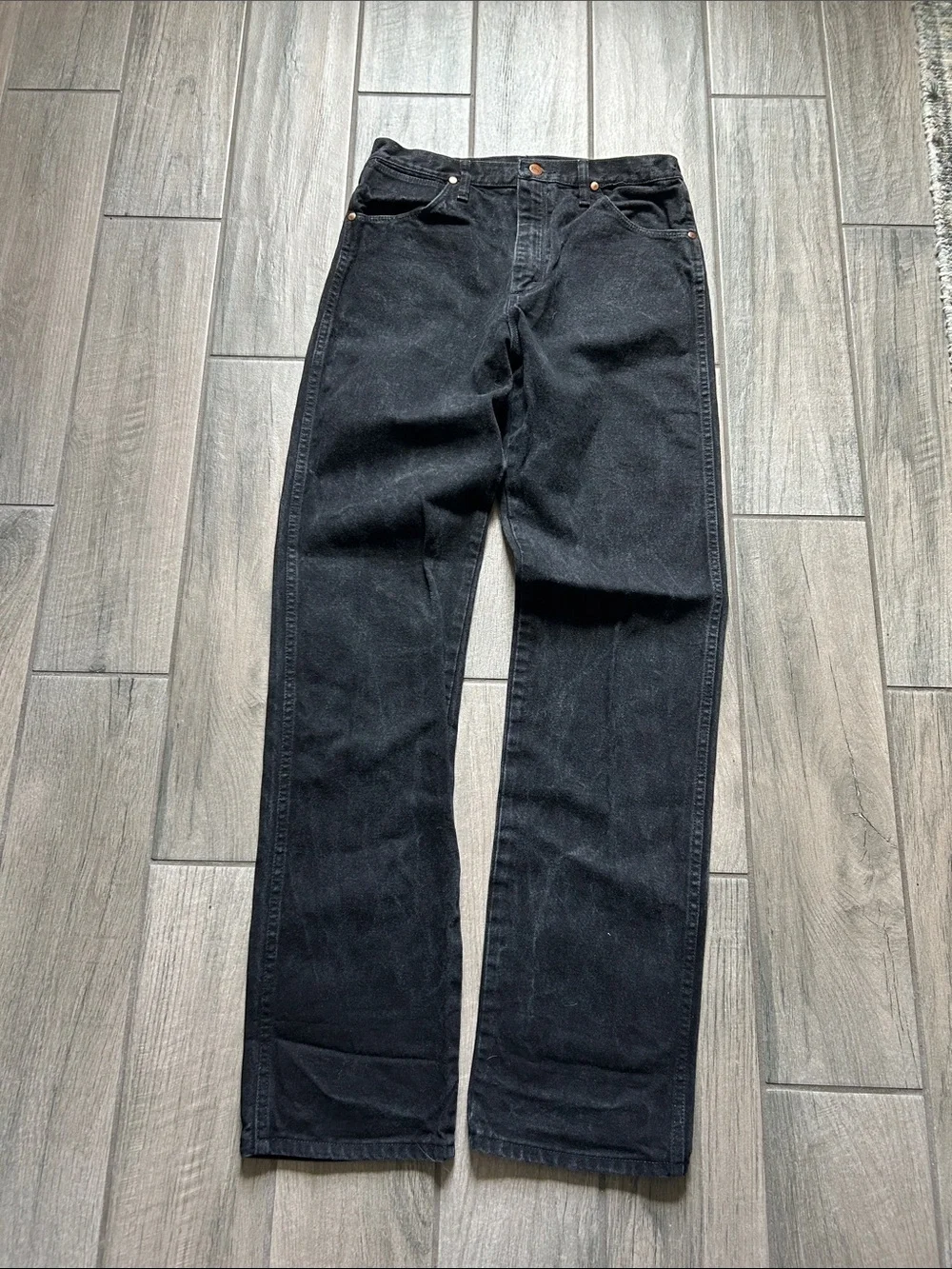 Wrangler Black Straight-Leg Men's Jeans